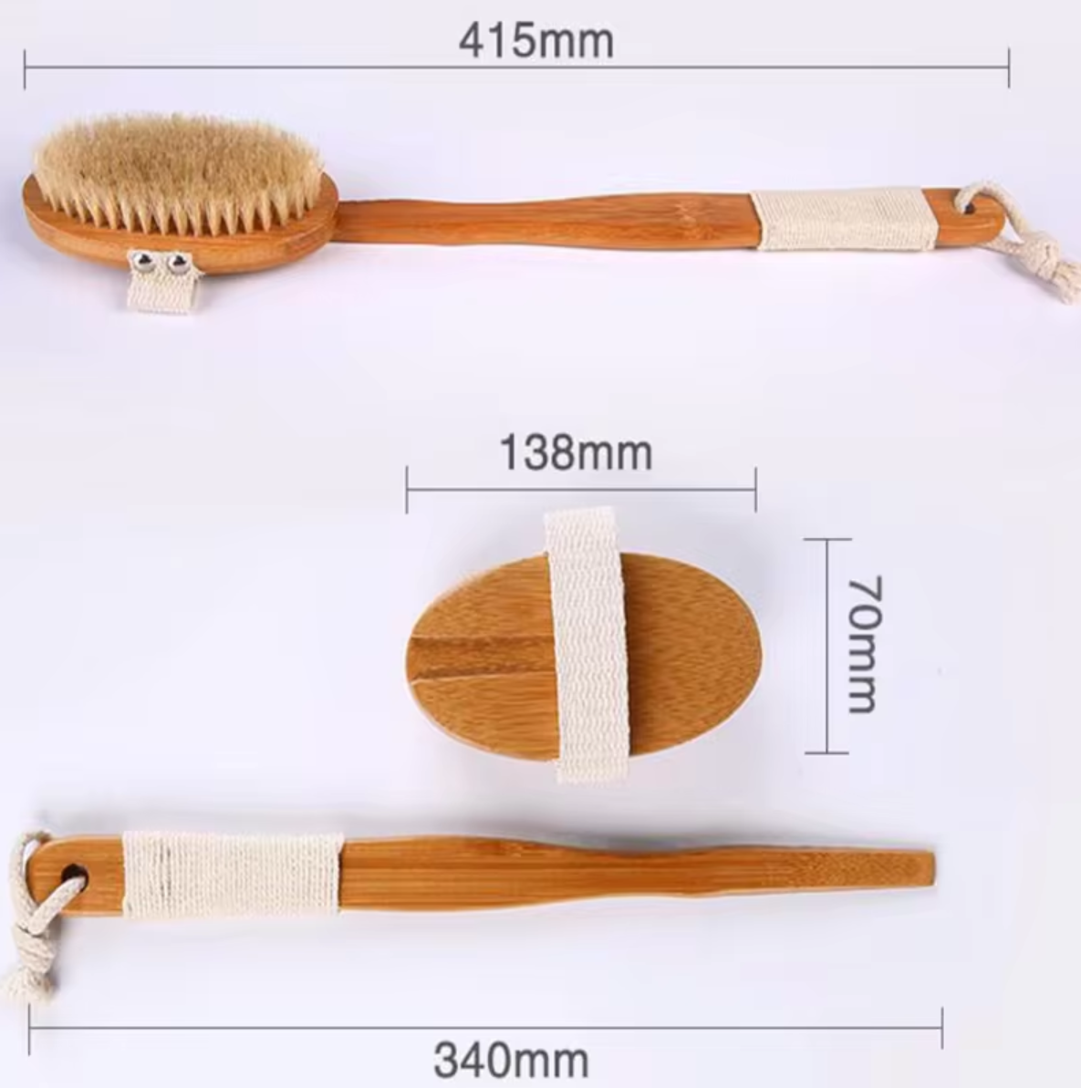 Elderly Assist Body Scrubber Long-Handle Brush