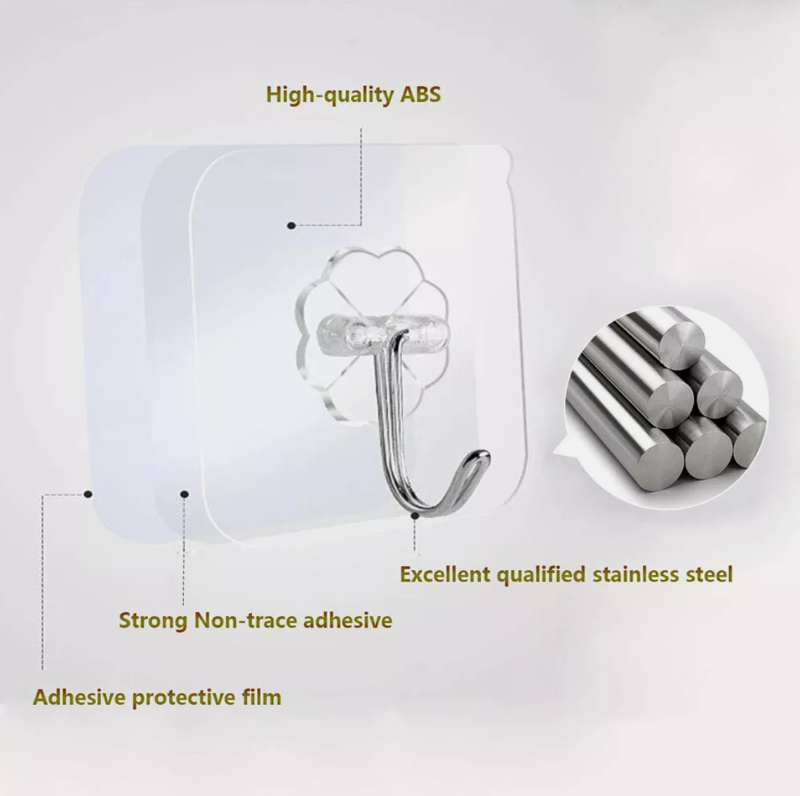12 pack EasyHooks© for the SafeStep© Shower Mat