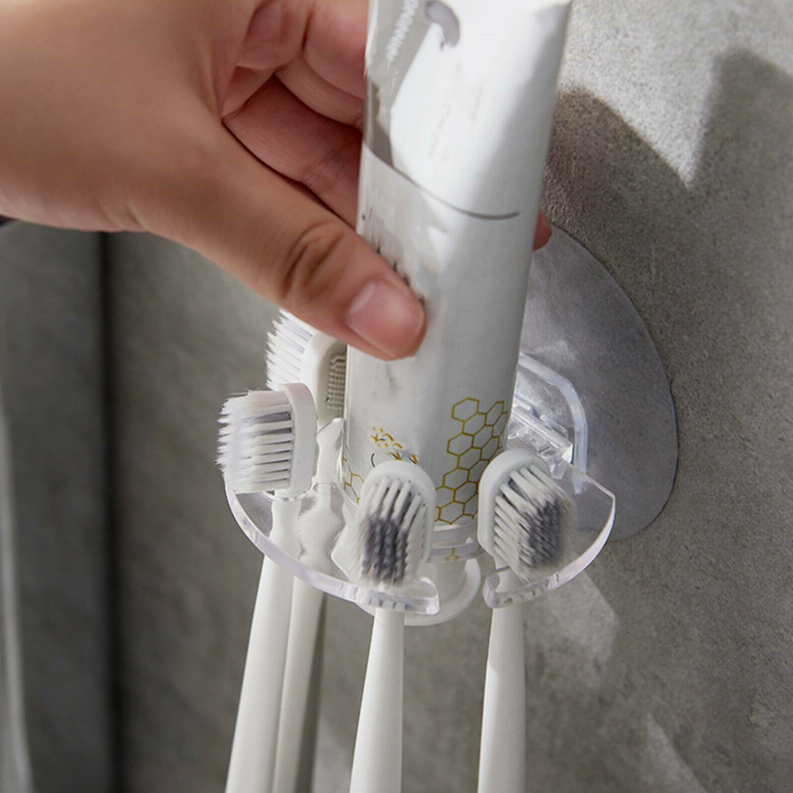 Easy Wall Mount-Holder (Toothbrush/Toothpaste/Shaver)